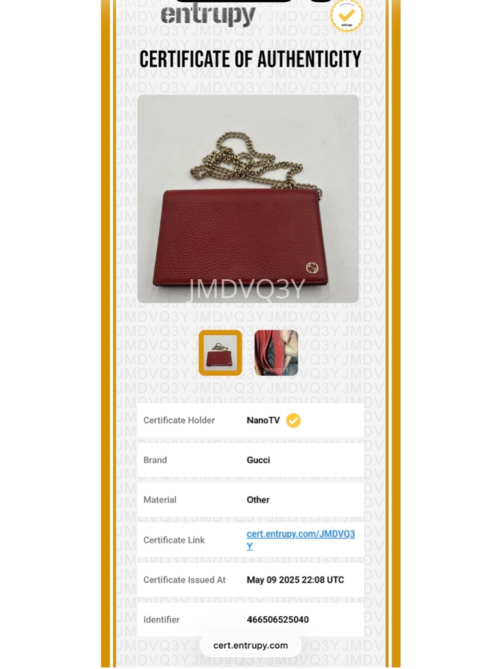 Gucci Betty Wallet on Chain - Picture 15 of 15